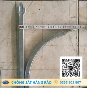 Chông sắt đặc dập đầu