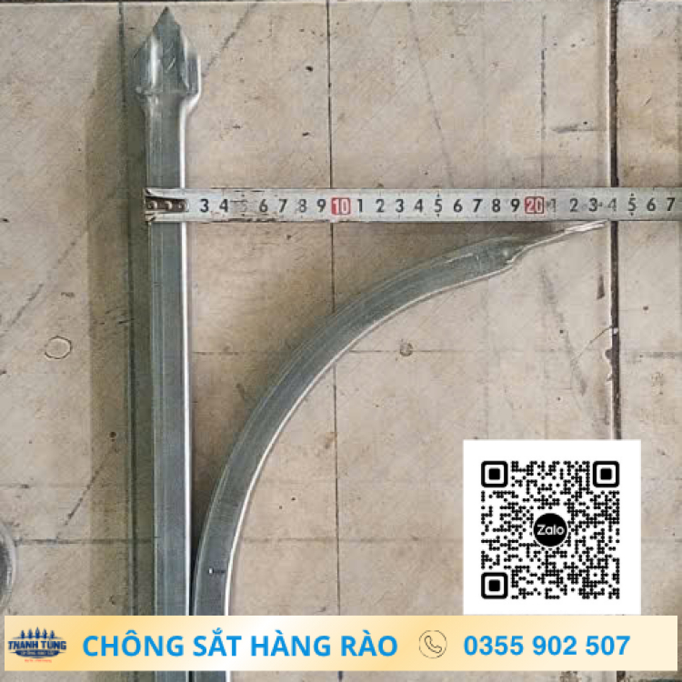 Chông sắt đặc dập đầu